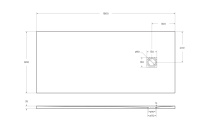 Душевой поддон из искусственного мрамора в комплекте с сифоном BelBagno UNO TRAY-MR-UNO-AH-180/80-35-W-NO - Gidratop.ru изображение