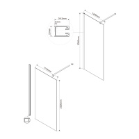 Душевая перегородка Walk-In VSW-1H120CG,1200*2000, хром, стекло тонированное - Gidratop.ru изображение