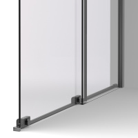 Душевая перегородка Walk-In VSW-1WSL120CGGM, 1200*2000, вороненая сталь, стекло тонированное - Gidratop.ru изображение
