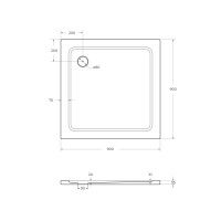 Поддон SMC CEZARES TRAY-M-A-90-35-W - Gidratop.ru изображение