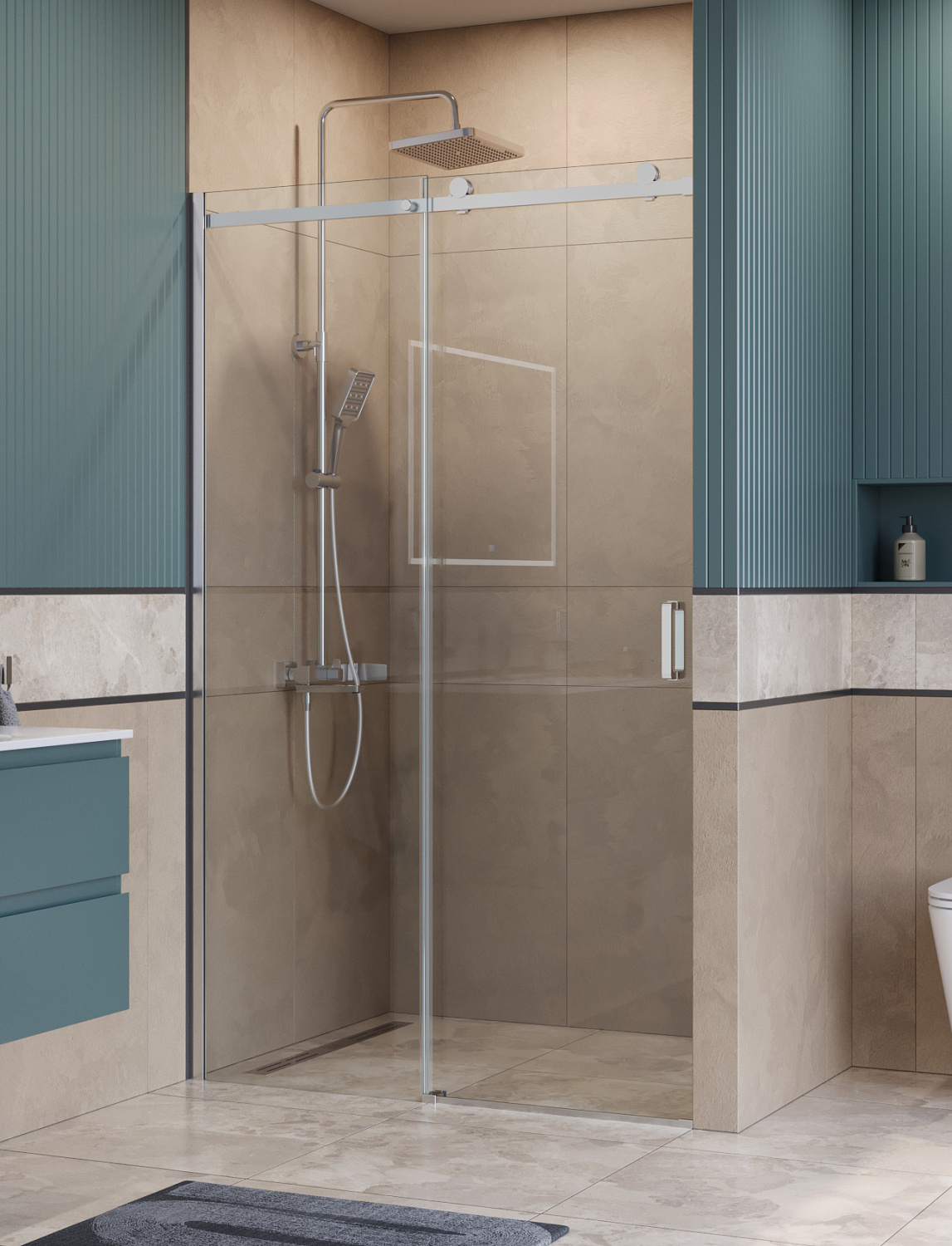 Душевая дверь BelBagno SOFT_CLOSE-2-BF-1-120-C-Cr