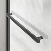 Душевой уголок Slim Soft VSR-1SS9011CLGM, 1100*900, вороненая сталь, стекло прозрачное - Gidratop.ru изображение
