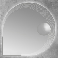 Зеркало с увеличительным зеркалом и со встроенной LED подсветкой 45012, 90х90 - Gidratop.ru изображение