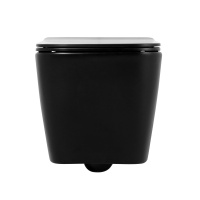 Унитаз подвесной безободковый BelBagno ARDENTE-C, черный BB3202CHR-MB/BB3202SC-MB - Gidratop.ru изображение