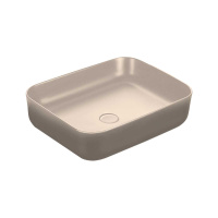 Раковина керамическая Vincea VBS-105MC, 500*390*130, накладная, цвет капучино матовый - Gidratop.ru изображение