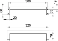 Поручень Keuco Edition 90 19107010000 Square, 320 мм, хром - Gidratop.ru изображение