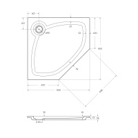 Поддон из искусственного мрамора CEZARES TRAY-S-P-90-56-W - Gidratop.ru изображение