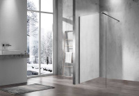 Душевая перегородка Walk-In VSW-1H600CLGM, 600*2000, вороненая сталь, стекло прозрачное - Gidratop.ru изображение