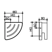 Угловая корзинка для душа Keuco Collection Moll 12757 010000 - Gidratop.ru изображение