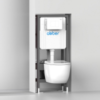 Инсталляция двойная самонесущая ABBER AC0106 для двух подвесных унитазов - Gidratop.ru изображение