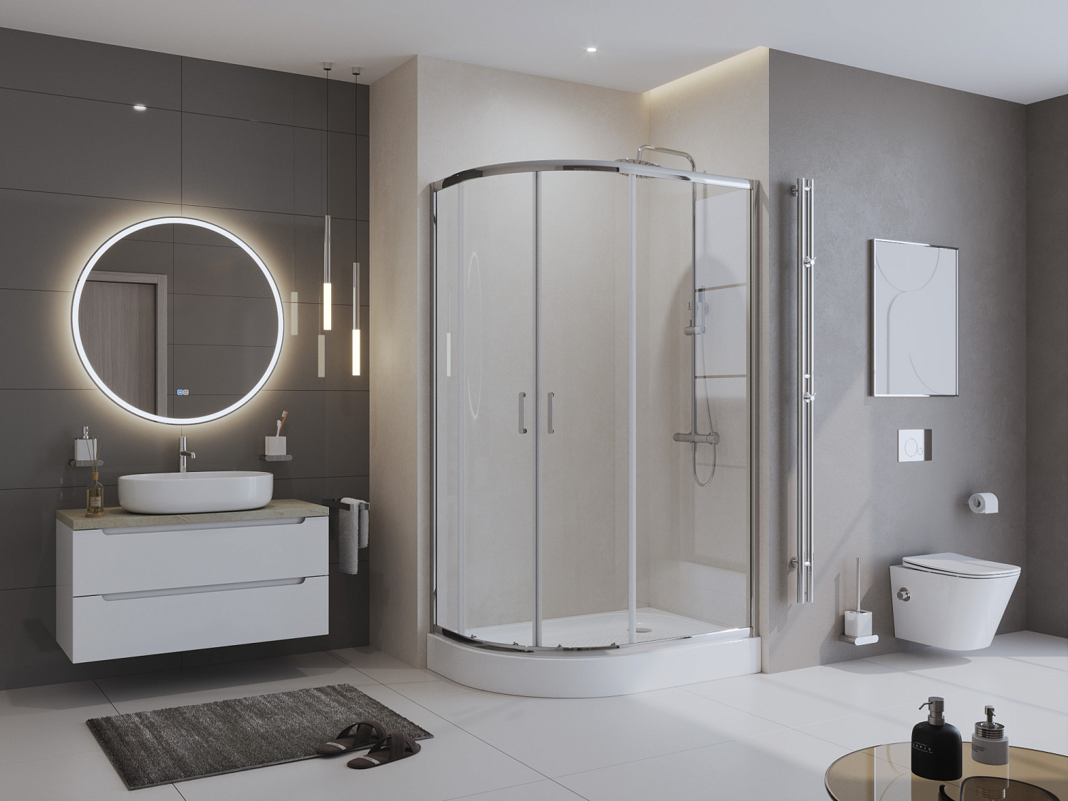 Акриловый поддон BelBagno TRAY-BB-RH-120/80-550-15-W-L