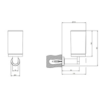 Gessi Emporio accessories стакан настенный, сатинированное стекло, цвет: Black XL - Gidratop.ru изображение