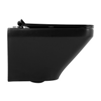 Унитаз подвесной безободковый BelBagno SELA, черный BB3201CHR-MB/BB3201SC-MB - Gidratop.ru изображение