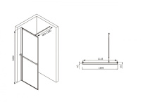 Душевая перегородка ABBER Immer Offen AG60120B8 - Gidratop.ru изображение