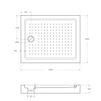 Акриловый поддон CEZARES TRAY-A-AH-100/80-15-W - Gidratop.ru изображение