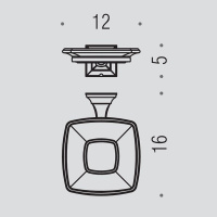 Colombo Portofino Мыльница подвесная, цвет: хром/матовое стекло - Gidratop.ru изображение