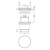 Gessi донный клапан StopGo для раковины с переливом, цвет Black XL - Gidratop.ru изображение