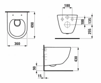 Подвесной унитаз Laufen Pro Rimless 8209650000001 безободковый (8.2096.5.000.000.1) - Gidratop.ru изображение