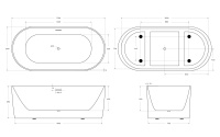 Акриловая ванна BELBAGNO BB411-1700-800 - Gidratop.ru изображение