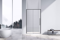 Душевая дверь Slim-N VDS-4SN120CLB, 1200, черный, стекло прозрачное - Gidratop.ru изображение