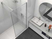 Душевая перегородка Walk-In VSW-1HS800CL, 800*2000, хром, стекло прозрачное - Gidratop.ru изображение