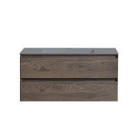 База под раковину Luka 1000 подвесная, 2 выкатных ящика soft-close, R.Oak - Gidratop.ru изображение