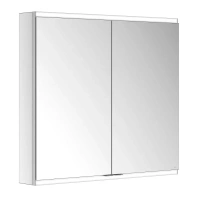 Зеркальный шкаф Keuco Royal Modular 2.0, 800211080000300, 80 см, с подсветкой, алюминий серебристый - Gidratop.ru изображение