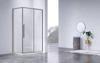 Душевой уголок Slim-N VSR-4SN9011CLGM, 1100*900, вороненая сталь, стекло прозрачное - Gidratop.ru изображение