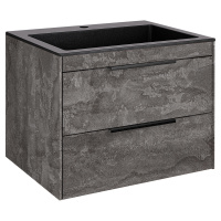 База под раковину Chiara 2D 600 подвесная, 2 выкатных ящика soft-close, G.Stone - Gidratop.ru изображение