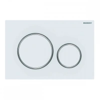 Клавиша Geberit Sigma Type 20 115.882.JT.1, двойной смыв, белый/глянцевый хром (не оставляет отпечатки пальцев) - Gidratop.ru изображение
