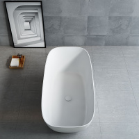 Ванна Solid Surface Vincea VBT-6S02MW, 1700*720*550, белый мат., слив-перелив в комплекте - Gidratop.ru изображение
