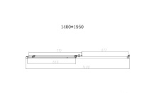 Душевая дверь Slim-N VDS-4SN140CLG, 1400, брашированное золото, стекло прозрачное - Gidratop.ru изображение