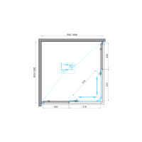 Душевой уголок BelBagno UNIQUE-A-2-85/100-M-Cr - Gidratop.ru изображение