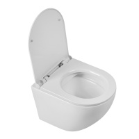 Унитаз подвесной безободковый BelBagno SFERA-R BB046CHR/BB902SC - Gidratop.ru изображение
