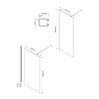 Душевая перегородка Walk-In VSW-1H110CG, 1100*2000, хром, стекло тонированное - Gidratop.ru изображение