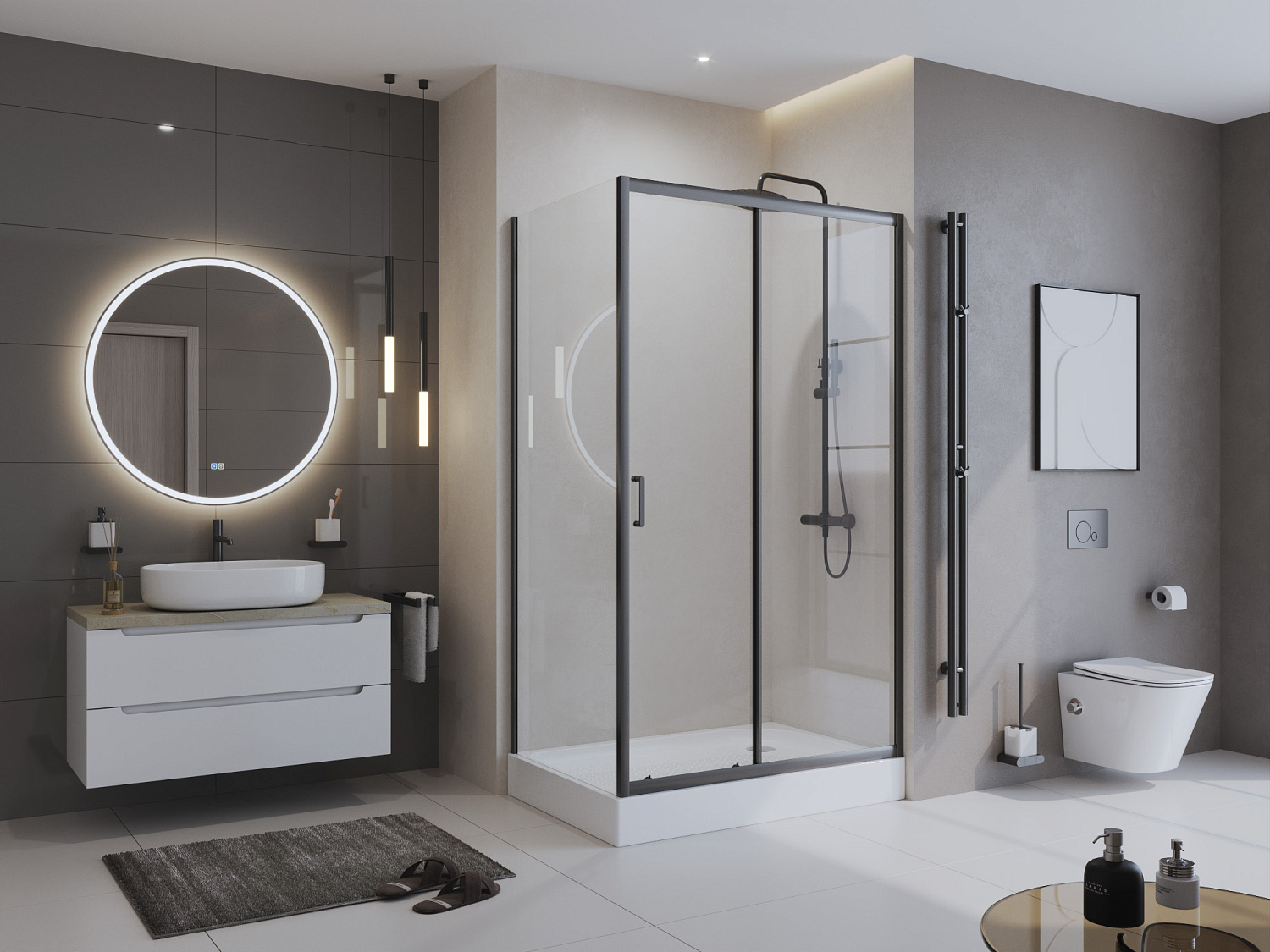 Акриловый поддон BelBagno TRAY-BB-AH-120/80-15-W-R
