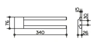 Полотенцедержатель Keuco Edition 400 11519010000 двойной, 34 см, хром - Gidratop.ru изображение