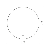 Зеркало ABBER Mond AG6203S-0.77 с подсветкой, сенсорный выключатель, диммер, датчик присутствия - Gidratop.ru изображение