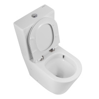 Унитаз-компакт безободковый со смывом TORNADO BelBagno FLAY-TOR BB2149CP-TOR/BB2149T/BB2111SC - Gidratop.ru изображение