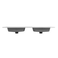 Керамическая раковина с двумя чашами CZR-8095-120-2, 1210x460x170 - Gidratop.ru изображение