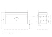 MOLVENO 46 База под раковину подвесная с двумя выкатными ящиками, Legno Bianco, 1200x460x500, MOLVENO 46-120-2C-SO-LB - Gidratop.ru изображение