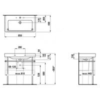 Раковина Laufen Pro S 8.1396.5.000.104.1, 85 х 46 см, белый - Gidratop.ru изображение