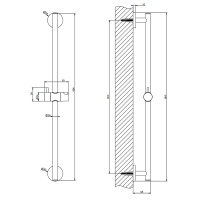 Gessi Emporio shower штанга для душа, цвет: Chrome - Gidratop.ru изображение