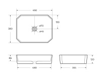 Раковина керамическая накладная BB1386 - Gidratop.ru изображение