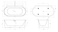 Акриловая ванна BELBAGNO BB409-1700-800 - Gidratop.ru изображение