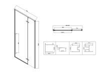 Душевой уголок Slim-N VSR-5SN9090CLGM, 900*900, вороненая сталь, стекло прозрачное - Gidratop.ru изображение