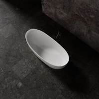 Ванна Solid Surface Vincea VBT-6S03MW, 1700*800*630, белый мат., слив-перелив в комплекте - Gidratop.ru изображение