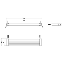 Gessi Emporio accessories настенная полка 45 см, цвет: Black XL - Gidratop.ru изображение