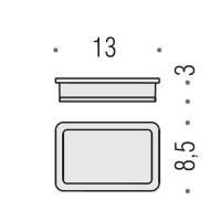 Colombo Lulu Мыльница настольная, цвет: хром/матовое стекло - Gidratop.ru изображение