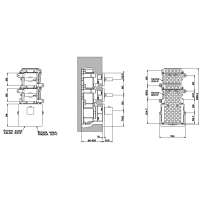 Gessi Rettangolo встраиваемый термостат, подключение на 3/4, с 2мя независимыми выходами(внешние части), цвет: хром - Gidratop.ru изображение